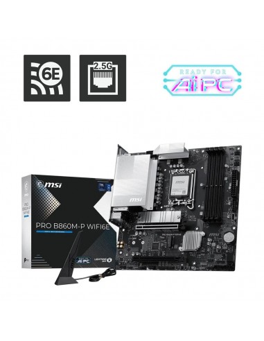 Placa base msi pro b860m - p wifi6e lga 1851 matx - 4x ddr5