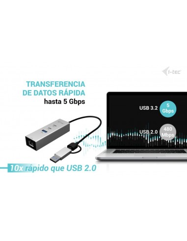 Hub i - tec usb tipo c - usb tipo a 4 en 1