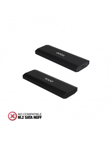 Carcasa disco duro tooq tqe - 2231b para ssd m.2 usb tipo c negra