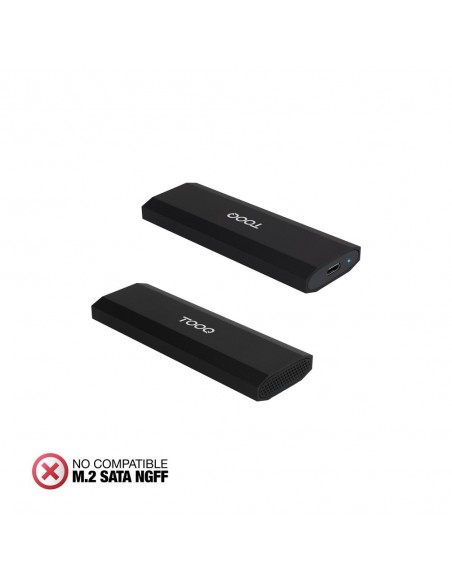 Carcasa disco duro tooq tqe - 2231b para ssd m.2 usb tipo c negra