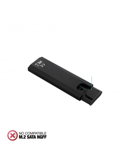 Carcasa disco duro tooq tqe - 2231b para ssd m.2 usb tipo c negra