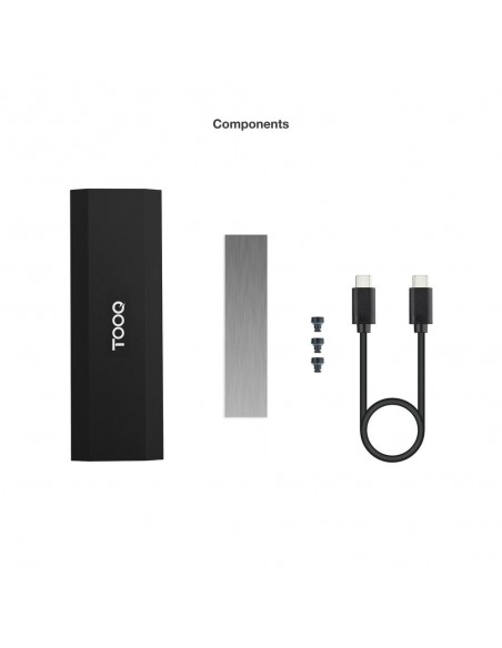 Carcasa disco duro tooq tqe - 2231b para ssd m.2 usb tipo c negra