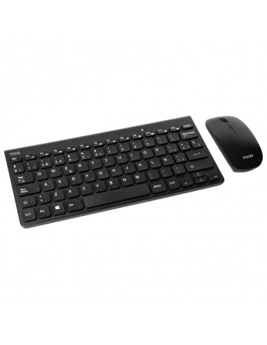 Teclado + raton tooq tqkmw - 3101 - b rf inalambrico negro compacto