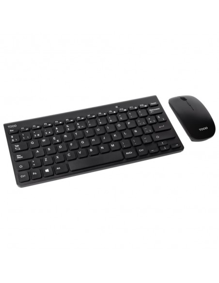 Teclado + raton tooq tqkmw - 3101 - b rf inalambrico negro compacto