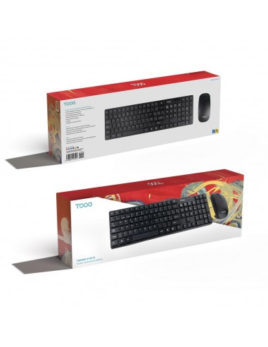 Teclado + raton tooq tqkmw - 3102 - b rf inalambrico negro