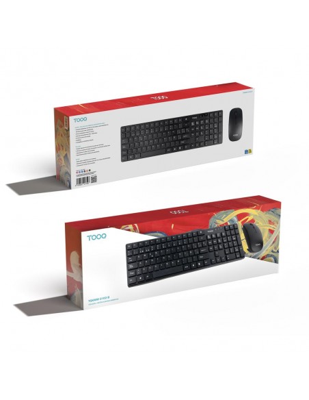 Teclado + raton tooq tqkmw - 3102 - b rf inalambrico negro Teclado + raton tooq tqkmw - 3102 - b rf inalambrico negro