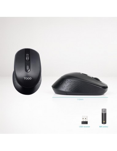 Raton inalambrico tooq tqmw - 1101 - b negro