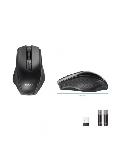 Raton inalambrico tooq tqmw - 1102 - b negro