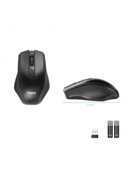 Raton inalambrico tooq tqmw - 1102 - b negro