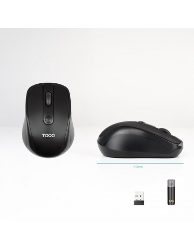 Raton inalambrico tooq tqmw - 1103 - b negro
