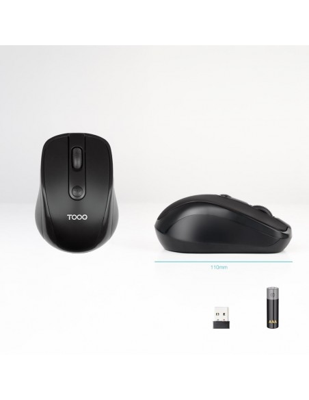 Raton inalambrico tooq tqmw - 1103 - b negro