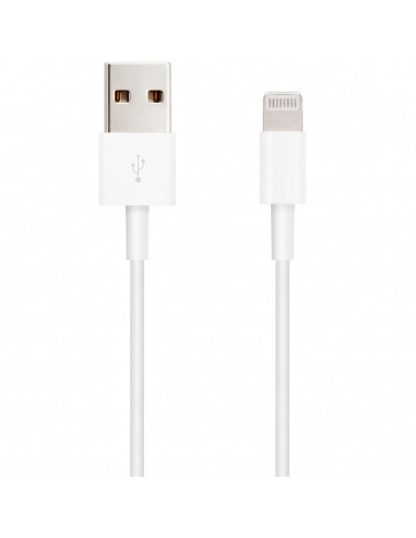 Cable nanocable usb 2.0 a iphone lightning - usb macho macho blanco 1m