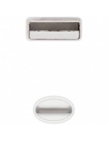 Cable nanocable usb 2.0 a iphone lightning - usb macho macho blanco 1m