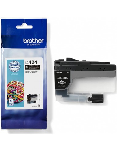 Cartucho tinta brother lc424bk negro 750 paginas