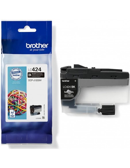 Cartucho tinta brother lc424bk negro 750 paginas