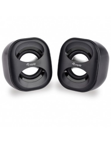 Altavoces 2.0 equip life mini 6w rms color negro jack 3.5 pulgadas alimetancion usb