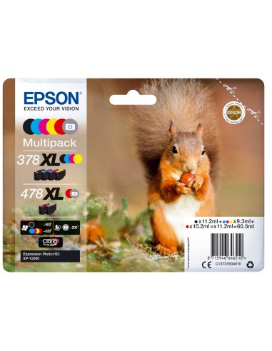 Multipack cartucho epson c13t379d4010 6 colores 378xl - 478xl