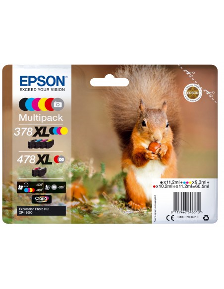 Multipack cartucho epson c13t379d4010 6 colores 378xl - 478xl