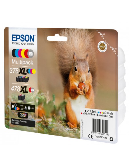 Multipack cartucho epson c13t379d4010 6 colores 378xl - 478xl