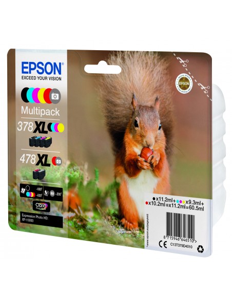Multipack cartucho epson c13t379d4010 6 colores 378xl - 478xl