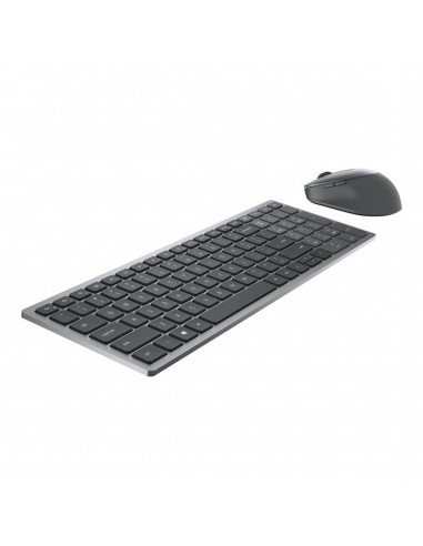 Kit teclado + mouse raton dell km7120w wireles inalambrico gris titanio