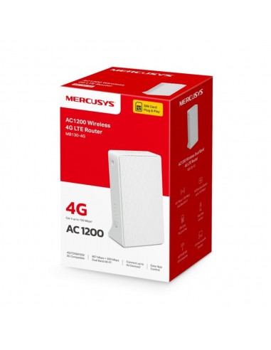 Router sifi mercusys mb130 - 4g ac1200 dualband 2 puertos 4g lte