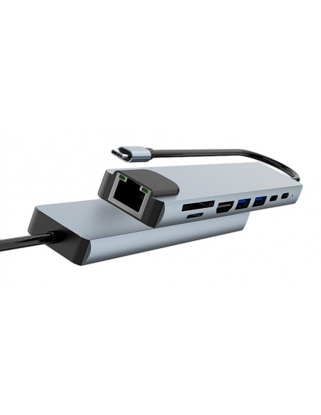 Minidock coolbox c81 aluminio usb - c a hdmi 4k - 2xusb - a - pd 100w - usb - c - sd - microsd - rj45 Minidock coolbox c81 aluminio usb - c a hdmi 4k - 2xusb - a - pd 100w - usb - c - sd - microsd - rj45