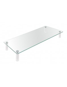 Soporte elevador tooq de vidrio para monitores