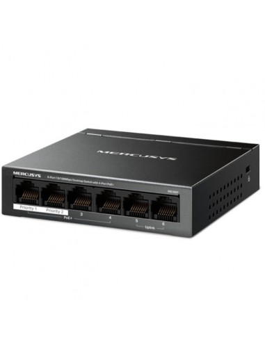 Switch mercusys ms106p 6 puertos
