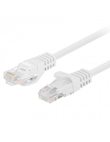 Cable red lanberg latiguillo cat.6 u - utp 0.25m blanco fluke passed 10 unidades