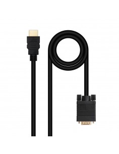 Cable conversor hdmi a vga nanocable 1.8 m - negro