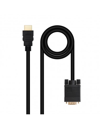Cable conversor hdmi a vga nanocable 1.8 m - negro