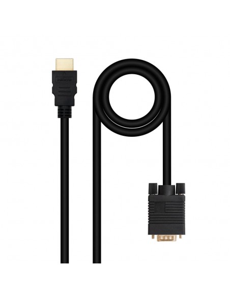 Cable conversor hdmi a vga nanocable 1.8 m - negro