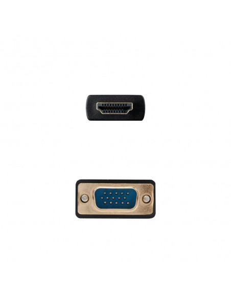 Cable conversor hdmi a vga nanocable 1.8 m - negro Cable conversor hdmi a vga nanocable 1.8 m - negro