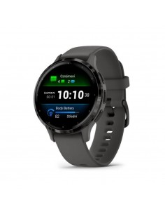Garmin venu 3s reloj smartwatch 41mm bisel acero inoxidable gris con caja y correa de silicona gris