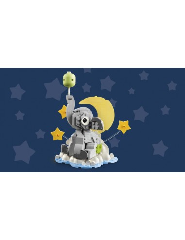 Lego bebé elefante en el cielo