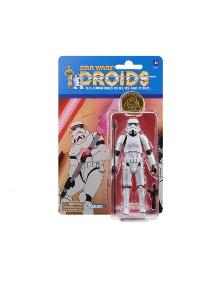 Figura hasbro star wars droids the adventures of r2 - d2 and c - 3po stormtrooper