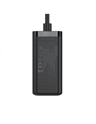 Estacion de carga usb coolbox 100w gan 3x usb tipo c - 1x usb tipo a negro cable 1.5m negro