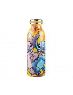 Botella de agua enesco stitch & angel amarilla 500 ml