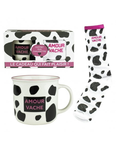 Taza + calcetines enesco amour vache