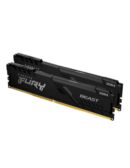 Memoria ram ddr4 32gb 2x16gb kingston - 3200mhz - pc4 - 25600 - fury beast - negro - 1.2v