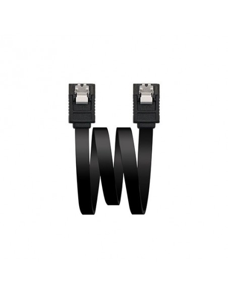 Cable datos sata iii nanocable 0.5m negro anclajes - 10.18.1001 - bk