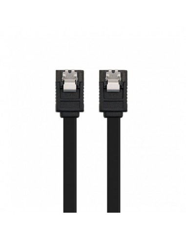 Cable datos sata iii nanocable 0.5m negro anclajes - 10.18.1001 - bk