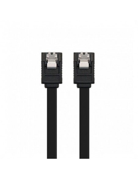 Cable datos sata iii nanocable 0.5m negro anclajes - 10.18.1001 - bk