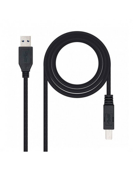 Cable usb tipo a 3.0 a usb tipo b 3.0 nanocable 2m negro macho - macho