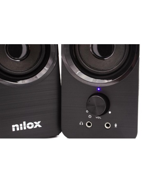 Altavoces pc nilox 2.0 6w negro