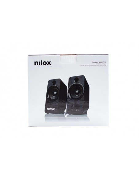 Altavoces pc nilox 2.0 6w negro