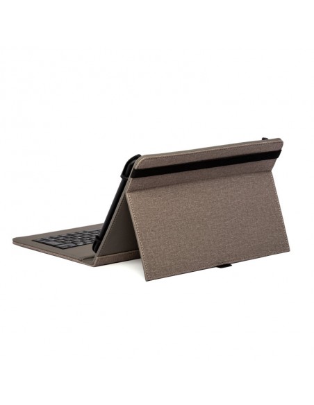 Funda con teclado nilox para tablet 10.5 pulgadas usb marron