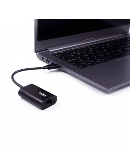 Cable adaptador nilox usb tipo c a ethernet macho - hembra Cable adaptador nilox usb tipo c a ethernet macho - hembra