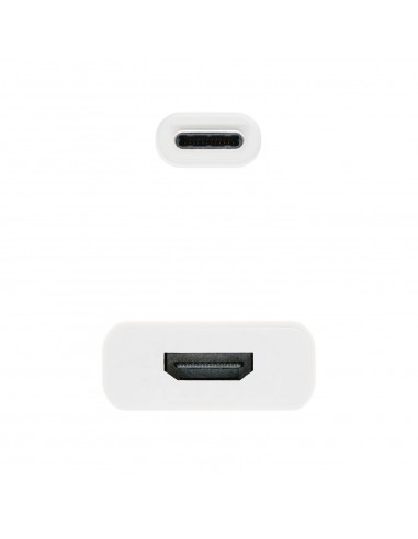 Conversor usb tipo c a hdmi nanocable 4k 15cm - macho - hembra